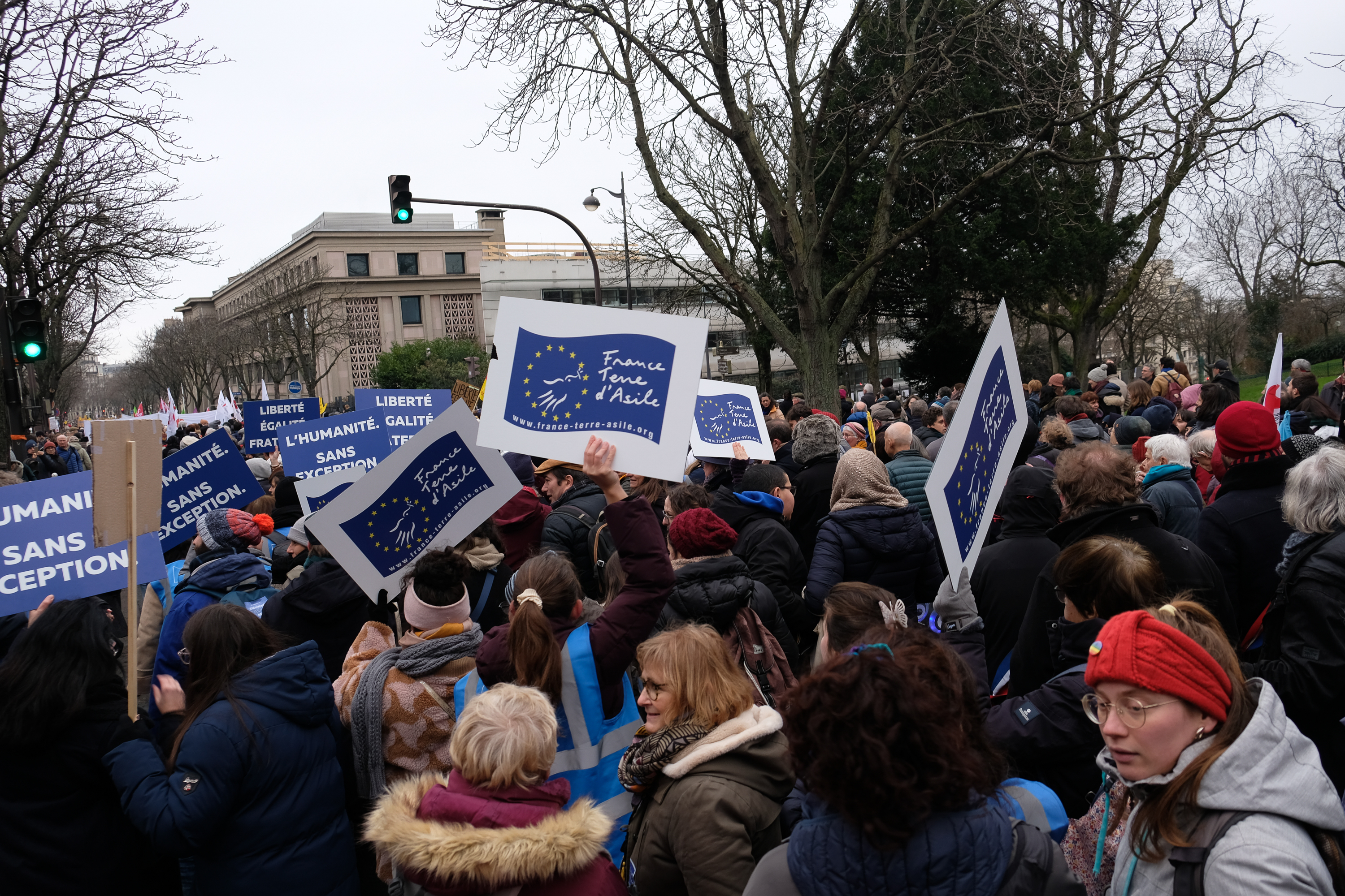 Manifestation contre la loi immigration à Paris Image